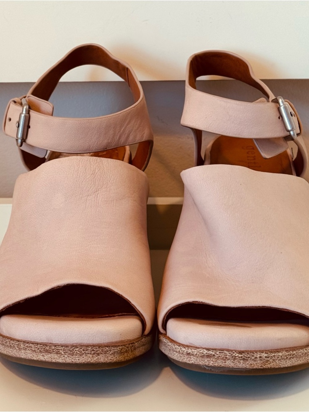 Women's Open-Toe Ankle Strap Sandals in Blush